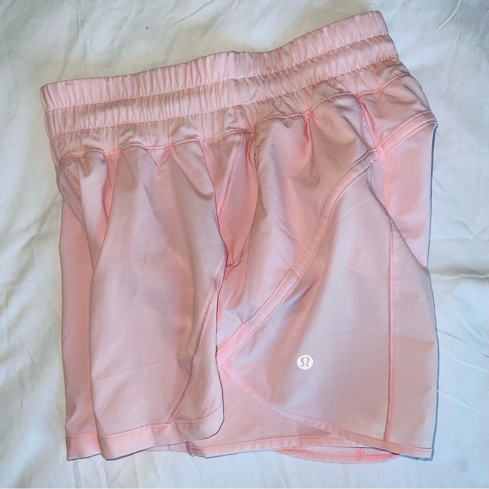 Lululemon track HR Athletica Pink Athletic Shorts Lightweight Elastic Waist s